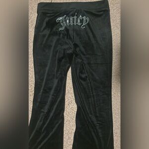 Juicy Couture Classic Black Velour Pants